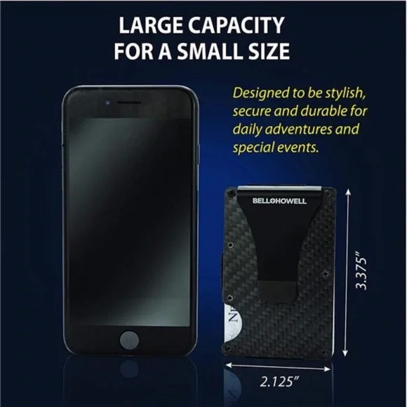 Minimalist Metal RFID Blocker Technology, Slim Super Lightweight